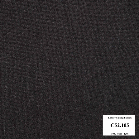 C52.104 Kevinlli C4 - Vải Suit 50% Wool - Đen Trơn